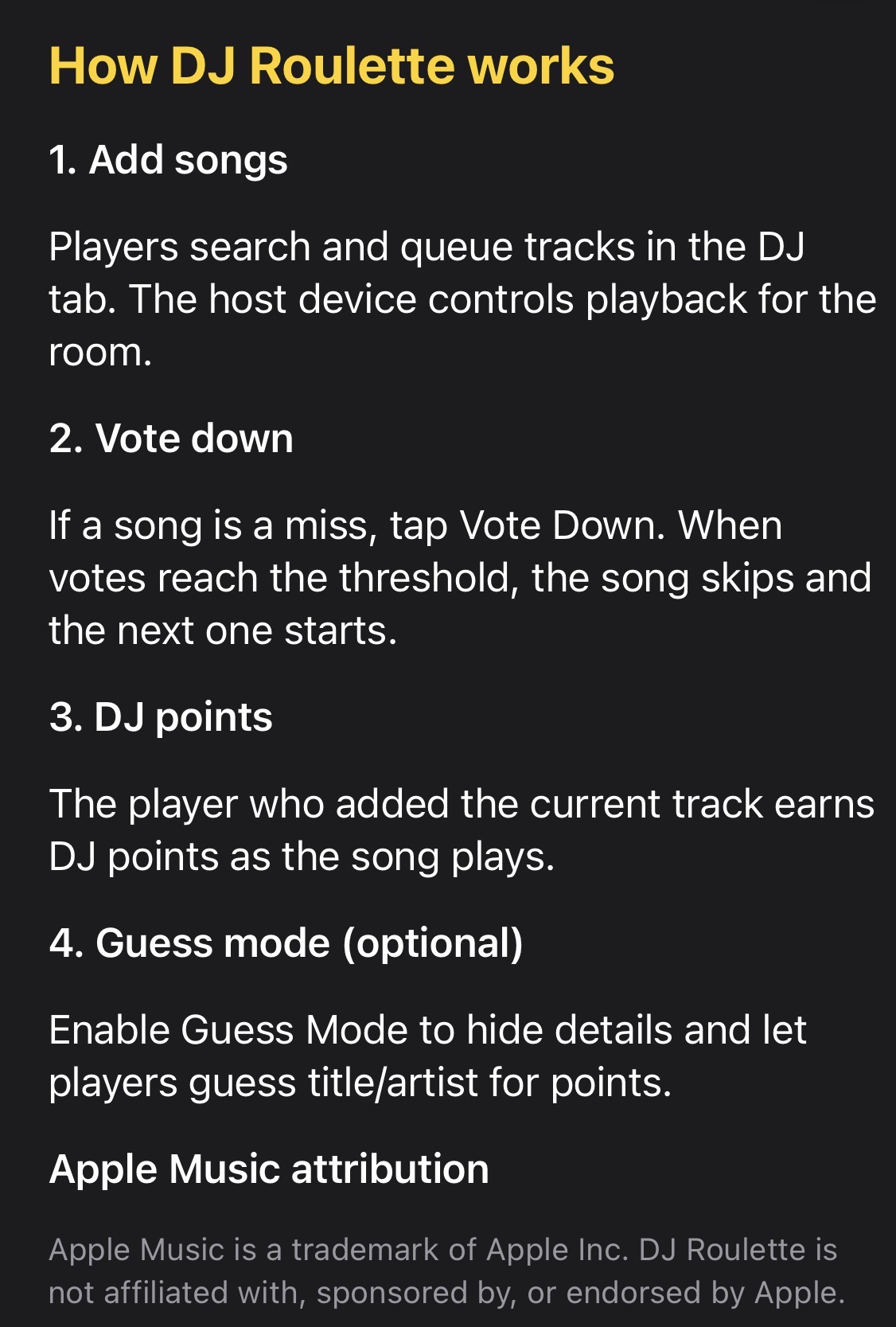 DJ Roulette how to play screenshot